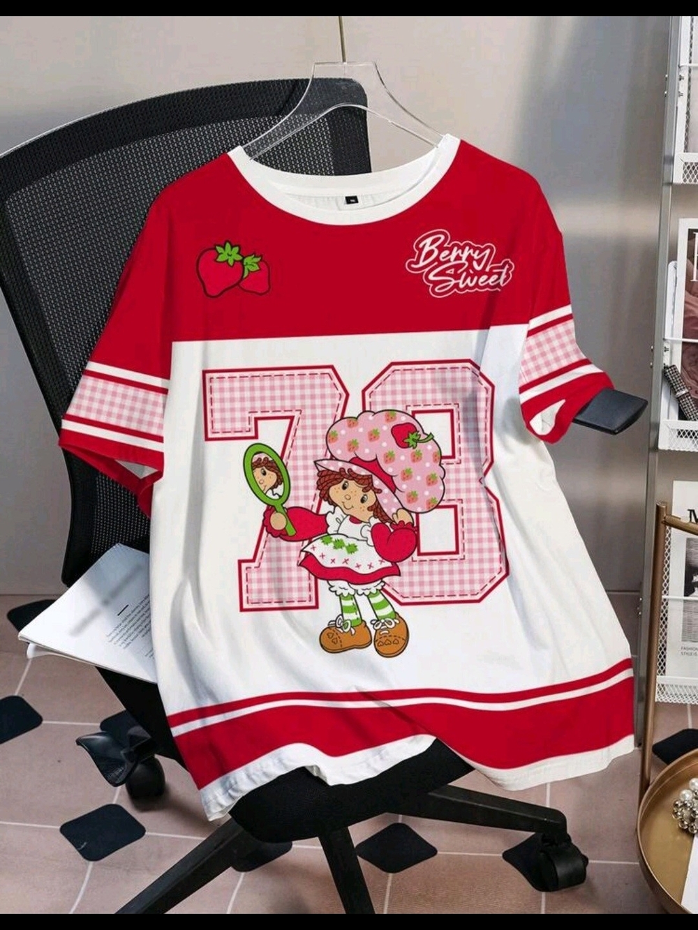 Strawberry Shortcake 1x Oversized Tee Jersey